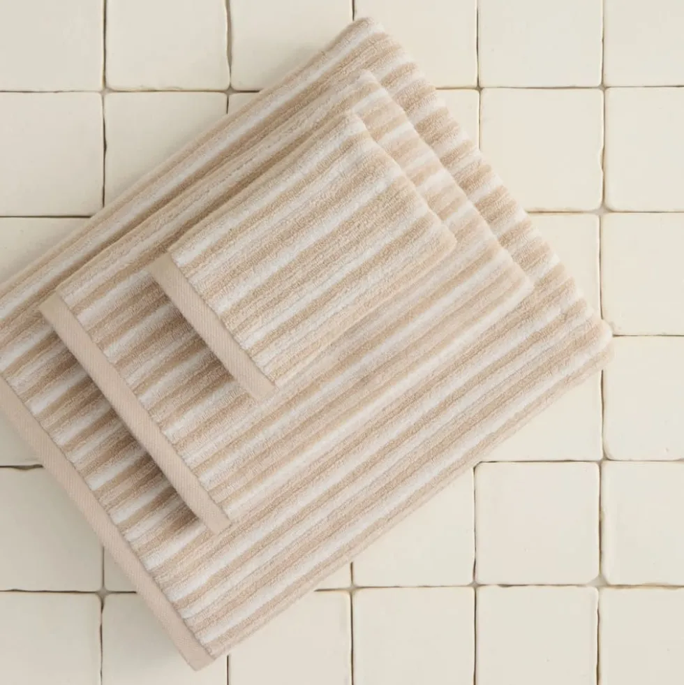 Toalla de baño de jacquard a rayas Ramed