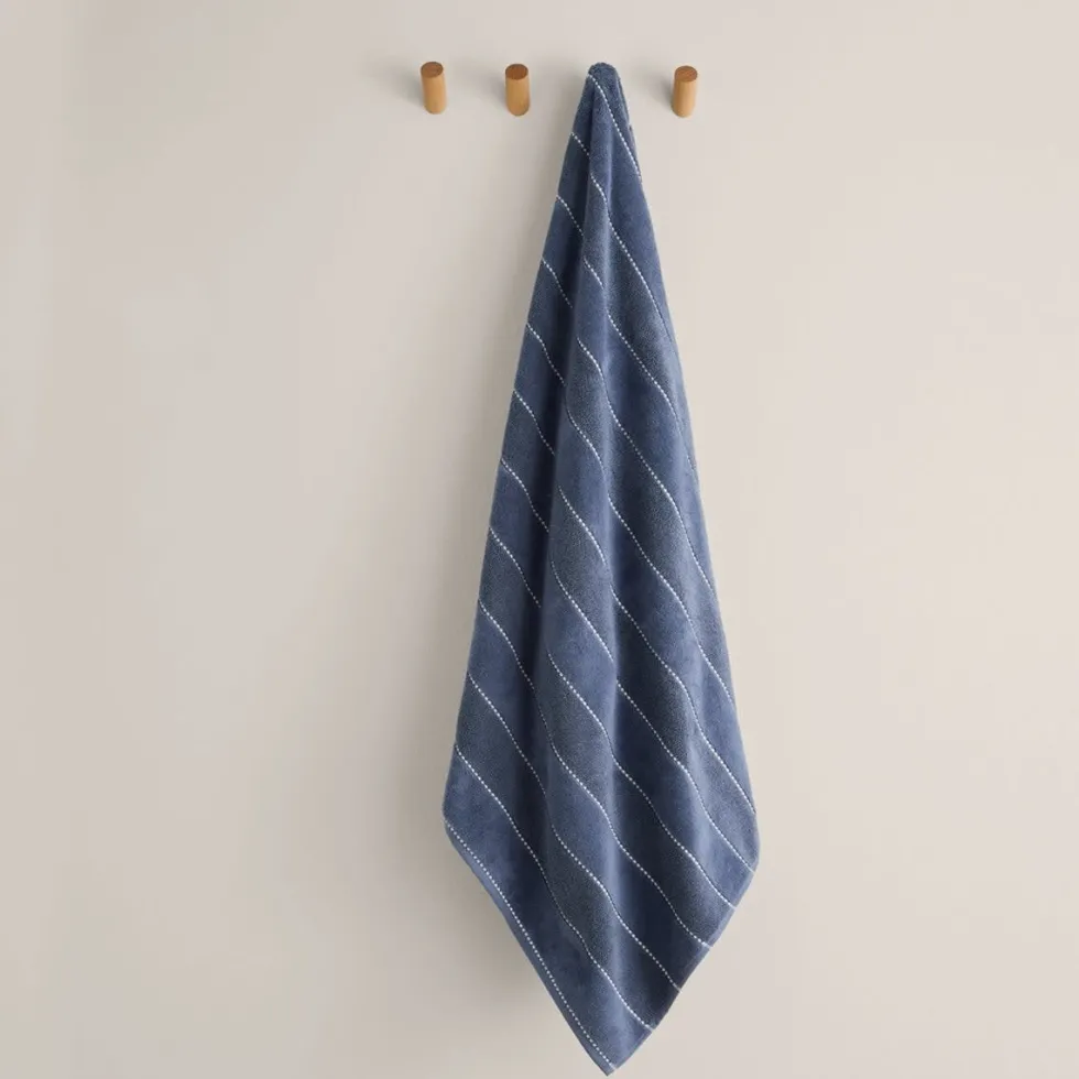 Toalla de baño de velour a rayas Meto