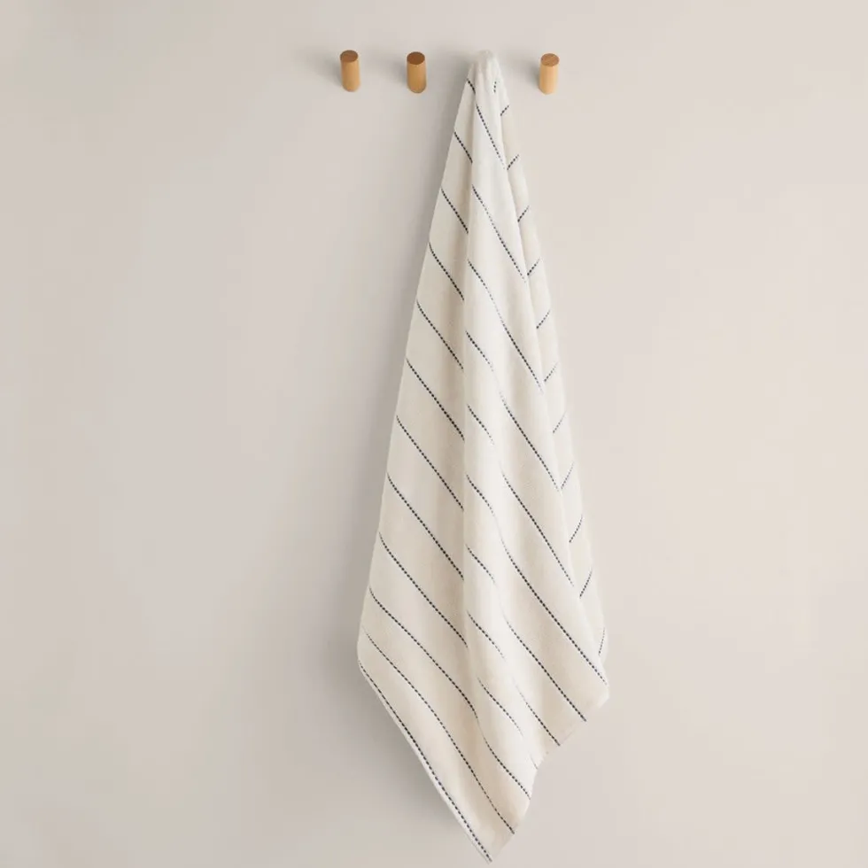 Toalla de baño de velour a rayas Meto