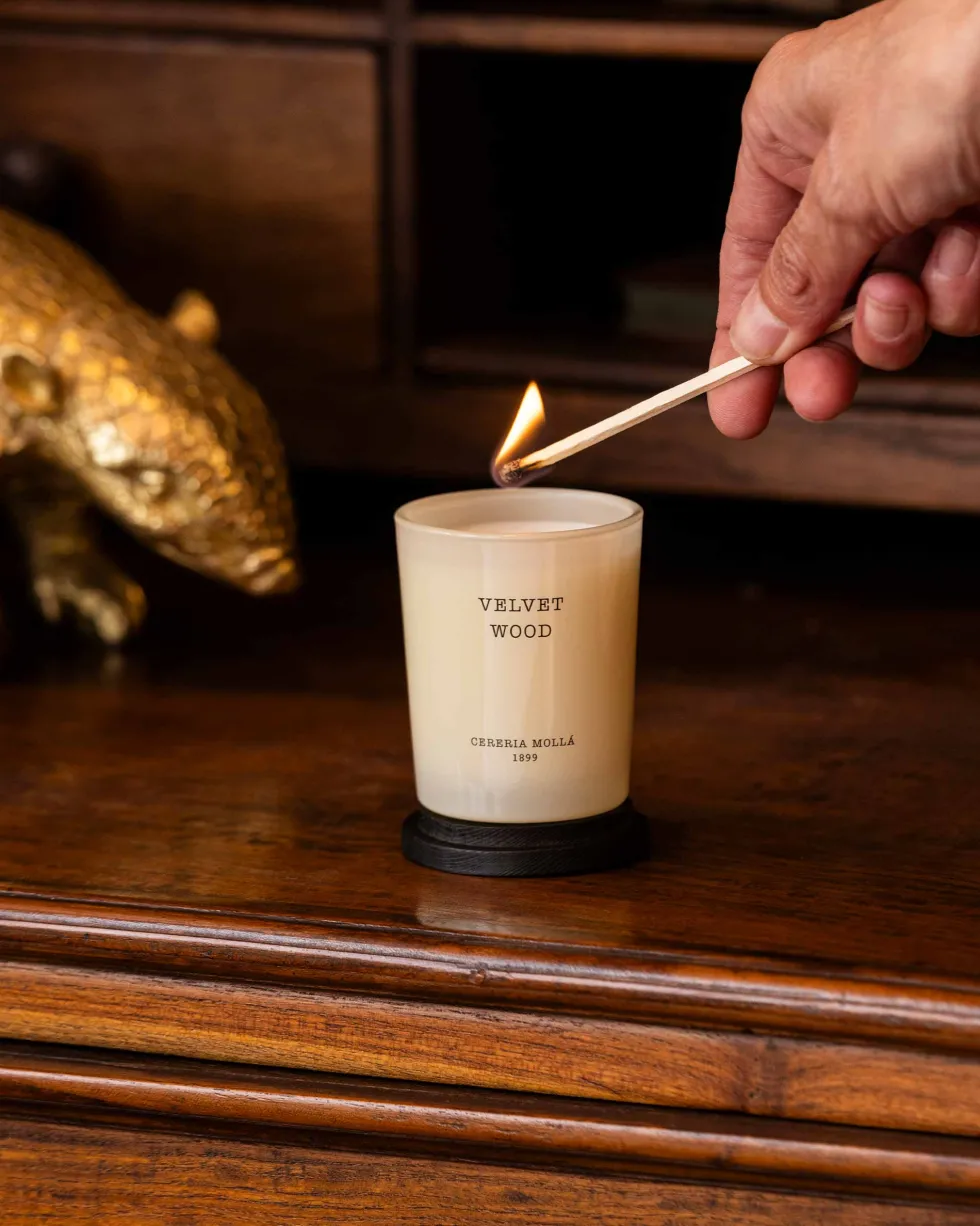 Vela perfumada Cerería Mollá Velvet Wood (70 gr)