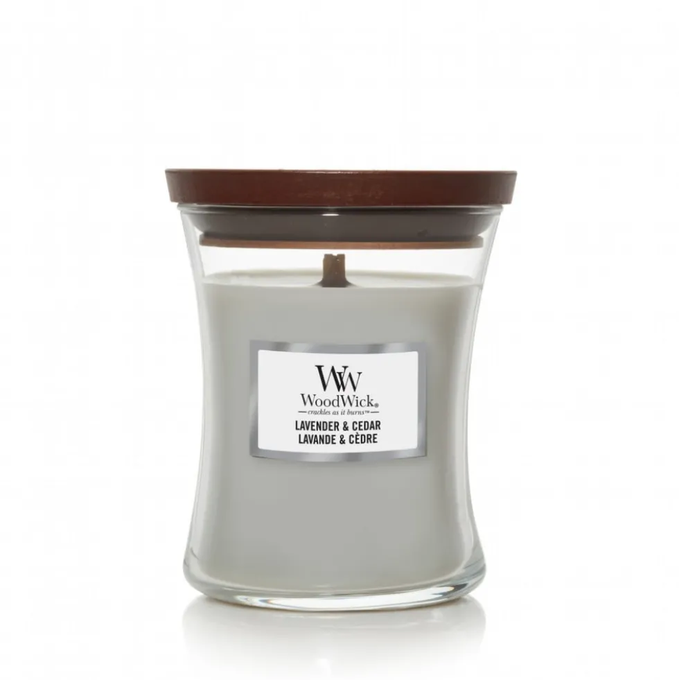 Vela perfumada WoodWick Core Lavender & Cedar (Medium)