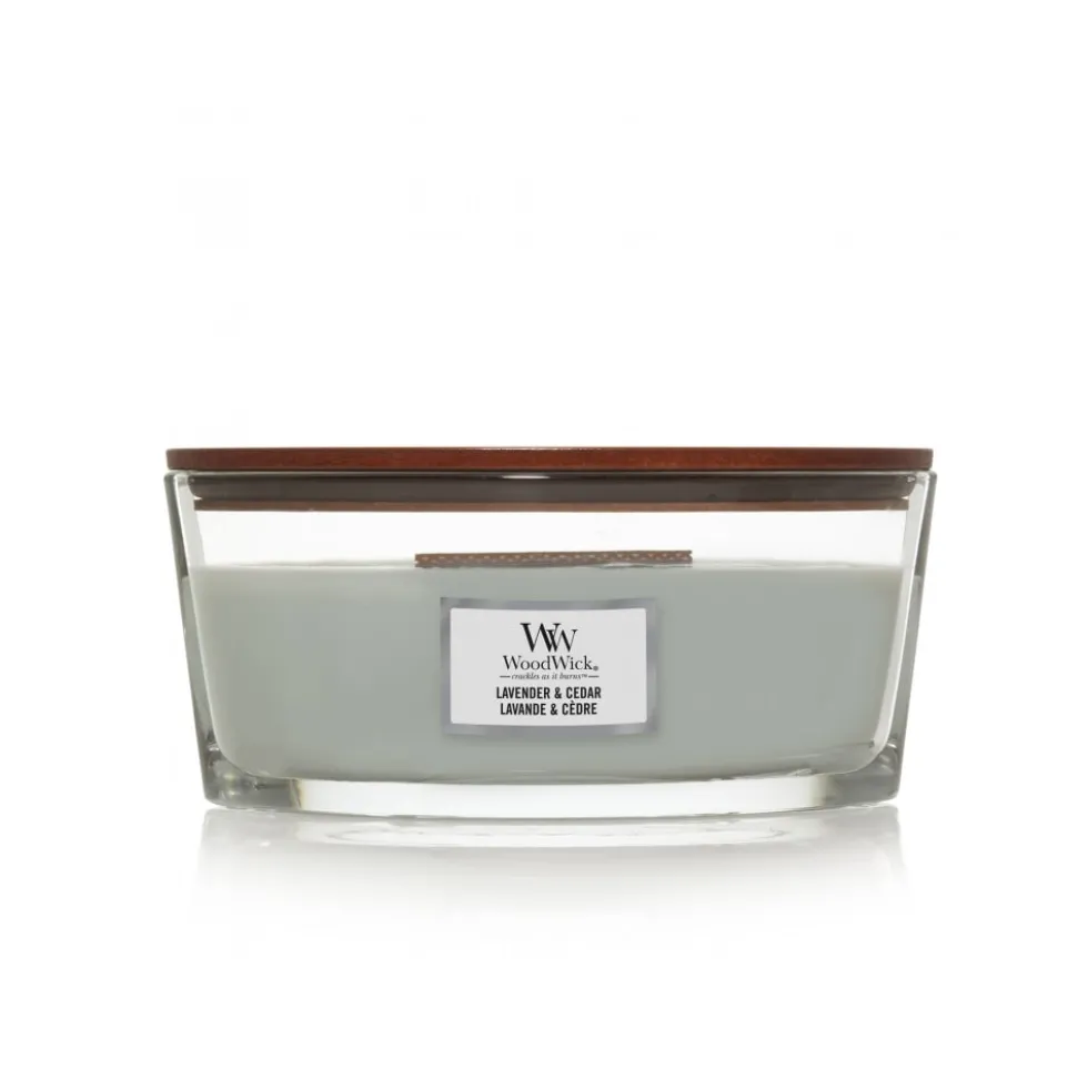 Vela perfumada WoodWick Core Lavender & Cedar (Ellipse)
