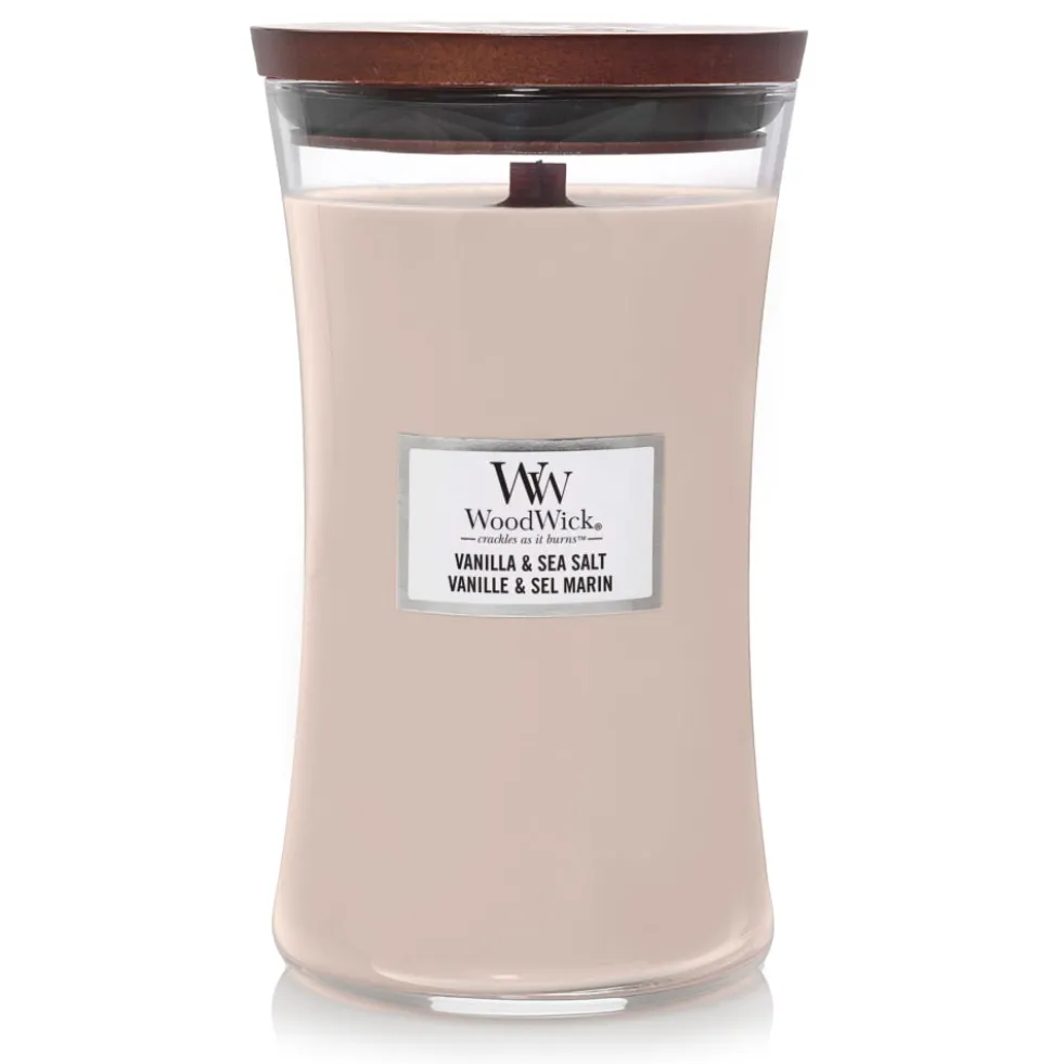 Vela perfumada WoodWick Core Vanilla & Sea Salt (Large)