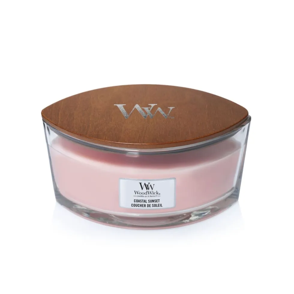 Vela perfumada WoodWick Core White Teak (Ellipse)